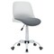 Studio Designs Folding Back Modern Swivel Office Task Chair - White/Gray, 22"W x 22"D x 37-1/2"H